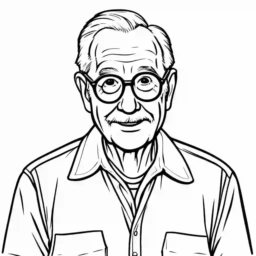 Grandpa coloring pages